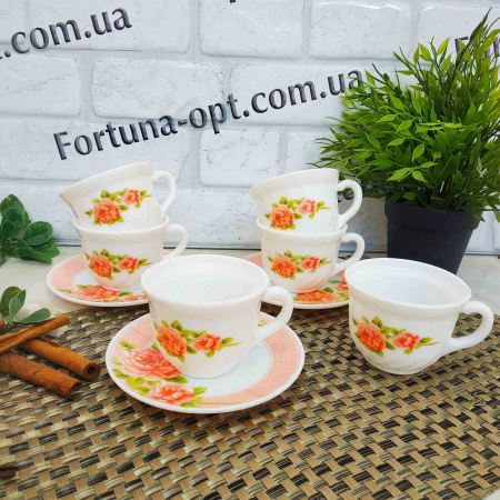 Набор чайный 12 предметов 190 мл Пион 30055-003 ✅ базовая цена 287.83 грн. ✔ Опт ✔ Скидки ✔ Заходите! - Интернет-магазин ✅ Фортуна-опт ✅