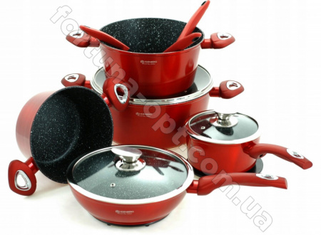 Набор посуды Edenberg EB - 5612 Burgundy Metallic Line ✅ картинка - Интернет-магазин ✅ Fortuna-opt.com.ua. ✅ Набор посуды Edenberg EB - 5612 Burgundy Metallic Line ✅ базовая цена $107.85 ✔ Опт ✔ Скидки ✔ Заходите! - Интернет-магазин ✅ Фортуна-опт ✅