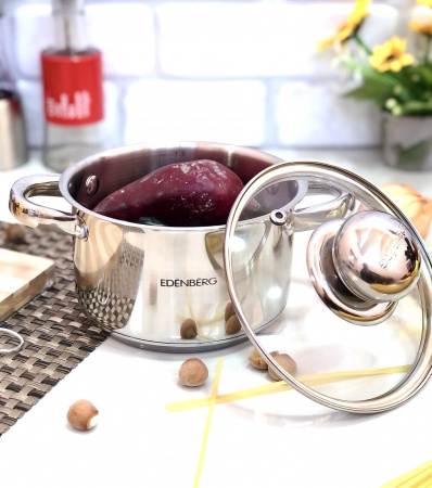 Кастрюля нержавеющая Edenberg EB - 3002 - 1л ✅ базовая цена $11.60 ✔ Опт ✔ Скидки ✔ Заходите! - Интернет-магазин ✅ Фортуна-опт ✅