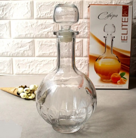 Графин для водки с крышкой Шар 1 л - 9465 ✅ базовая цена 81.23 грн. ✔ Опт ✔ Скидки ✔ Заходите! - Интернет-магазин ✅ Фортуна-опт ✅