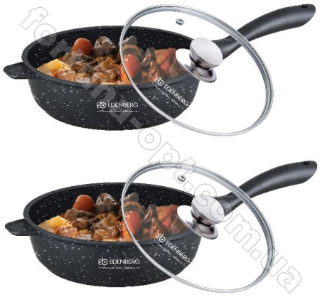 Сковорода глубокая Edenberg EB - 3321 - 2.3л/24см  ✅ картинка - Интернет-магазин ✅ Fortuna-opt.com.ua. ✅ Сковорода глубокая Edenberg EB - 3321 - 2.3л/24см  ✅ базовая цена $18.60 ✔ Опт ✔ Скидки ✔ Заходите! - Интернет-магазин ✅ Фортуна-опт ✅