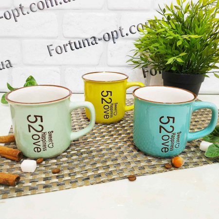 Чашка из керамики 320 мл "52" 4176-04 ✅ базовая цена 35.60 грн. ✔ Опт ✔ Скидки ✔ Заходите! - Интернет-магазин ✅ Фортуна-опт ✅