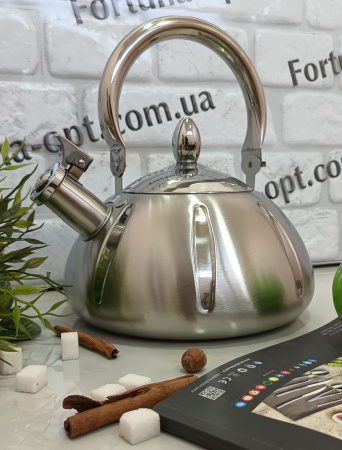 Чайник со свистком (нержавейка) 3 л A-Plus - 1376 ✅ базовая цена $12.27 ✔ Опт ✔ Скидки ✔ Заходите! - Интернет-магазин ✅ Фортуна-опт ✅