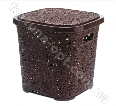 Корзина ажурная с крышкой пластик 15 л 0747 ✅ картинка - Интернет-магазин ✅ Fortuna-opt.com.ua. ✅ Корзина ажурная с крышкой пластик 15 л 0747 ✅ базовая цена 95.90 грн. ✔ Опт ✔ Скидки ✔ Заходите! - Интернет-магазин ✅ Фортуна-опт ✅