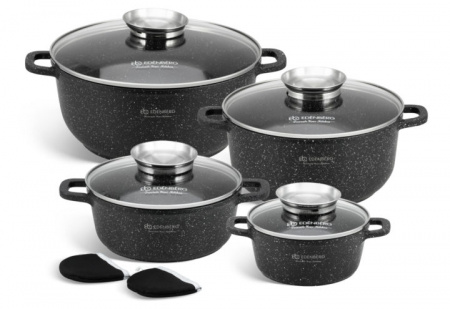 Набор круглых казанов 4шт. Edenberg (1,3л,2,3л,4,5л,6,8л)  8142 ✅ базовая цена $62.52 ✔ Опт ✔ Скидки ✔ Заходите! - Интернет-магазин ✅ Фортуна-опт ✅