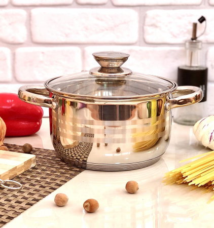 Кастрюля нержавеющая 4,5 л - Unique - 5006 ✅ базовая цена $14.65 ✔ Опт ✔ Скидки ✔ Заходите! - Интернет-магазин ✅ Фортуна-опт ✅