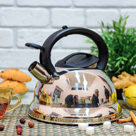 Чайник нержавеющий со свистком A-Plus - 1334 - 3 л ✅ базовая цена $12.68 ✔ Опт ✔ Скидки ✔ Заходите! - Интернет-магазин ✅ Фортуна-опт ✅