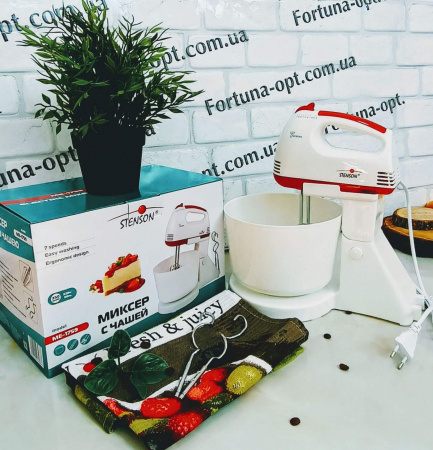Миксер с чашей 7скор 4 насадки 250 Вт МЕ-1759 ✅ базовая цена $11.80 ✔ Опт ✔ Скидки ✔ Заходите! - Интернет-магазин ✅ Фортуна-опт ✅