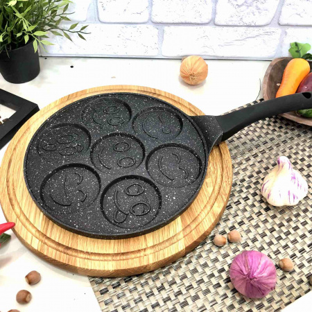 Сковорода для оладьев со смайликами Edenberg EB - 7511 - 27 см ✅ базовая цена $16.27 ✔ Опт ✔ Скидки ✔ Заходите! - Интернет-магазин ✅ Фортуна-опт ✅