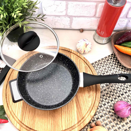 Сковорода с крышкой Edenberg EB - 3430 - 28 см, мрамор ✅ базовая цена $16.98 ✔ Опт ✔ Скидки ✔ Заходите! - Интернет-магазин ✅ Фортуна-опт ✅