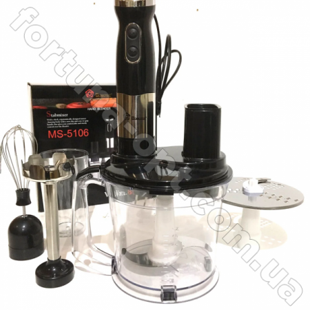 Блендер ручной погружной Domotec MS - 5106 - 5в1 ✅ картинка - Интернет-магазин ✅ Fortuna-opt.com.ua. ✅ Блендер ручной погружной Domotec MS - 5106 - 5в1 ✅ базовая цена $42.28 ✔ Опт ✔ Скидки ✔ Заходите! - Интернет-магазин ✅ Фортуна-опт ✅