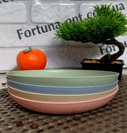 Тарелка 20см ЕКО 4шт/наб пшеничная шелуха 01253  ✅ базовая цена $4.75 ✔ Опт ✔ Скидки ✔ Заходите! - Интернет-магазин ✅ Фортуна-опт ✅