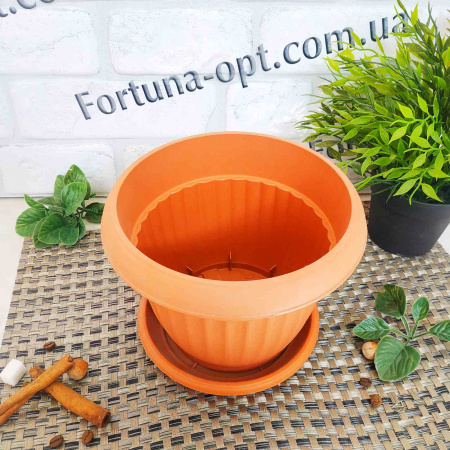 Горшок цветочный Ботаник 101 d-17см.h-14см теракот 2933 ✅ базовая цена 34.63 грн. ✔ Опт ✔ Скидки ✔ Заходите! - Интернет-магазин ✅ Фортуна-опт ✅