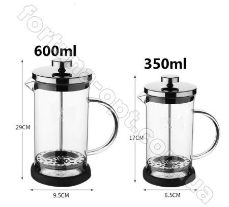 Френч-пресс для чая 0.6 л A-Plus - 1031 ✅ базовая цена $3.36 ✔ Опт ✔ Скидки ✔ Заходите! - Интернет-магазин ✅ Фортуна-опт ✅