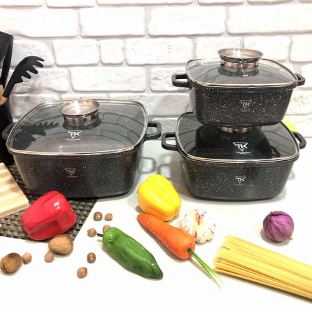 Набор кастрюль серый Top Kitchen - 00025 ✅ картинка - Интернет-магазин ✅ Fortuna-opt.com.ua. ✅ Набор кастрюль серый Top Kitchen - 00025 ✅ базовая цена $46.22 ✔ Опт ✔ Скидки ✔ Заходите! - Интернет-магазин ✅ Фортуна-опт ✅