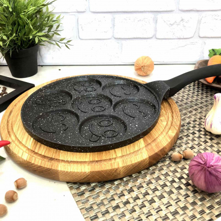 Сковорода для оладьев со смайликами Edenberg EB - 7511 - 27 см ✅ базовая цена $16.27 ✔ Опт ✔ Скидки ✔ Заходите! - Интернет-магазин ✅ Фортуна-опт ✅