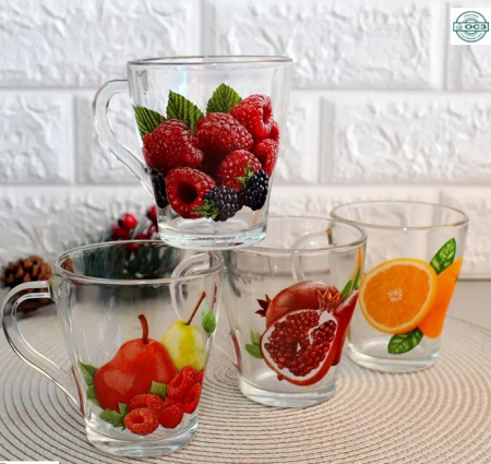 Чашка стеклянная Грация 280 мл Фрукты - 8121 ✅ базовая цена 19.54 грн. ✔ Опт ✔ Скидки ✔ Заходите! - Интернет-магазин ✅ Фортуна-опт ✅