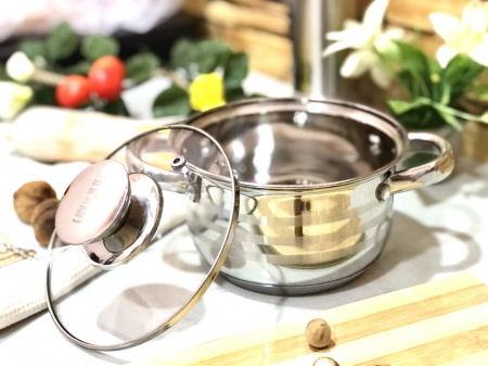 Кастрюля нержавеющая 1,2 л Unique  - 5002 ✅ базовая цена $7.92 ✔ Опт ✔ Скидки ✔ Заходите! - Интернет-магазин ✅ Фортуна-опт ✅