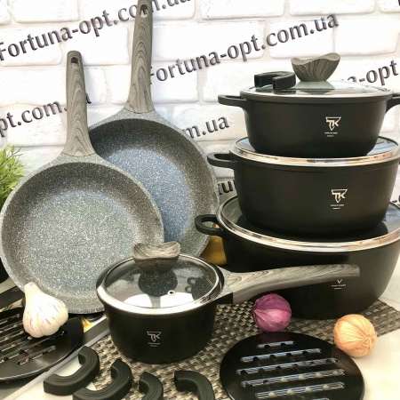 Набор посуды Top Kitchen TK 00022 черный ✅ картинка - Интернет-магазин ✅ Fortuna-opt.com.ua. ✅ Набор посуды Top Kitchen TK 00022 черный ✅ базовая цена $96.69 ✔ Опт ✔ Скидки ✔ Заходите! - Интернет-магазин ✅ Фортуна-опт ✅