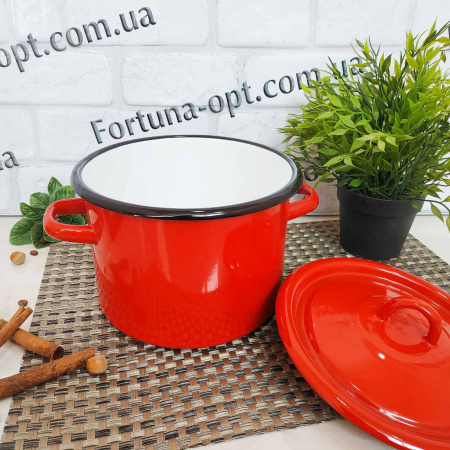 Кастрюля эмалированная 3,0л 16121/4 Красная ✅ базовая цена 341.26 грн. ✔ Опт ✔ Скидки ✔ Заходите! - Интернет-магазин ✅ Фортуна-опт ✅