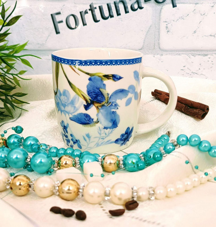 Чашка 360 мл "Цветы" 16125-1 (Ст) ✅ базовая цена $1.37 ✔ Опт ✔ Скидки ✔ Заходите! - Интернет-магазин ✅ Фортуна-опт ✅