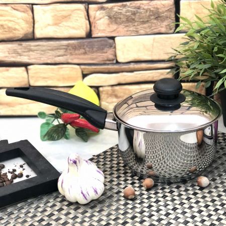 Ковш нержавеющий Empire - 140 мм х 0,7 л, с крышкой (9722) ✅ базовая цена $6.51 ✔ Опт ✔ Скидки ✔ Заходите! - Интернет-магазин ✅ Фортуна-опт ✅