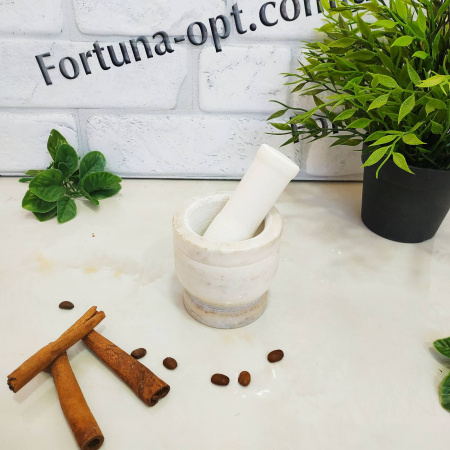 Ступка с пестиком мрамор А-Плюс 0539 ✅ базовая цена $4.48 ✔ Опт ✔ Скидки ✔ Заходите! - Интернет-магазин ✅ Фортуна-опт ✅