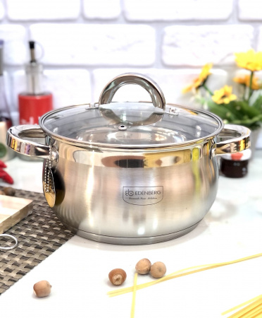 Кастрюля большого объема Edenberg EB - 3727 - 6,5 л ✅ базовая цена $18.07 ✔ Опт ✔ Скидки ✔ Заходите! - Интернет-магазин ✅ Фортуна-опт ✅