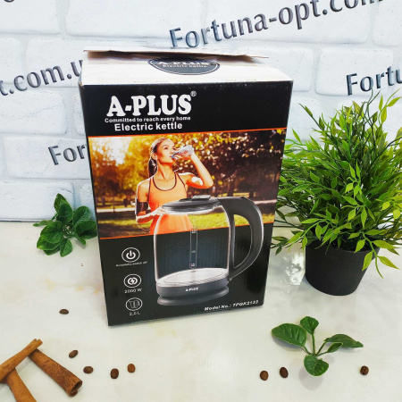 Чайник электрический стеклянный 2,0 л A-Plus - 2133 G ✅ базовая цена $11.93 ✔ Опт ✔ Скидки ✔ Заходите! - Интернет-магазин ✅ Фортуна-опт ✅