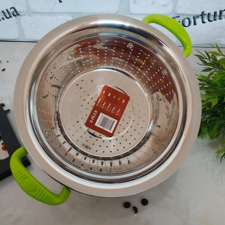 Дуршлаг с ручками из нержавеющей стали A-Plus - 2207 (24 см) ✅ базовая цена $3.46 ✔ Опт ✔ Скидки ✔ Заходите! - Интернет-магазин ✅ Фортуна-опт ✅