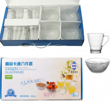 Набор салатник 13 см + кружки 250 мл 8 предметов Helios - 6278 ✅ базовая цена 133.20 грн. ✔ Опт ✔ Скидки ✔ Заходите! - Интернет-магазин ✅ Фортуна-опт ✅