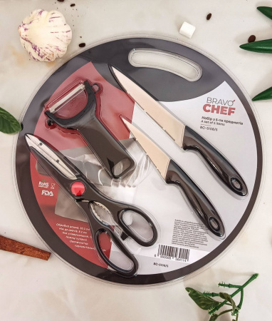  Набор ножей с досточкой Bravo CHEF 5108/5 ✅ базовая цена 139.87 грн. ✔ Опт ✔ Скидки ✔ Заходите! - Интернет-магазин ✅ Фортуна-опт ✅