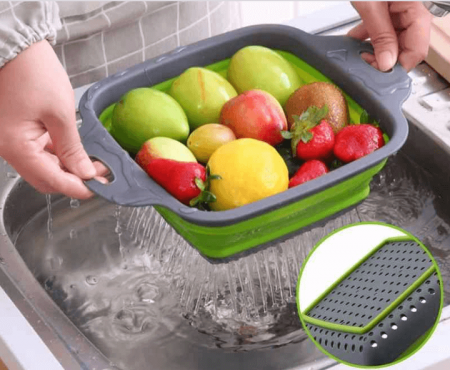 Дуршлаг силиконовый квадратный 22*29 смA-Plus - 1976 ✅ базовая цена $1.74 ✔ Опт ✔ Скидки ✔ Заходите! - Интернет-магазин ✅ Фортуна-опт ✅