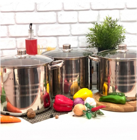 Набор посуды из больших кастрюль Edenberg EB - 522 ✅ картинка - Интернет-магазин ✅ Fortuna-opt.com.ua. ✅ Набор посуды из больших кастрюль Edenberg EB - 522➜ Опт и розница ✅ актуальная цена -Интернет магазин ✅ Фортуна ✅