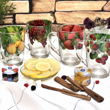 Чашка стекло 300 мл "Фрукты" 8149/1334 ✅ картинка - Интернет-магазин ✅ Fortuna-opt.com.ua. ✅ Чашка стекло 300 мл "Фрукты" 8149/1334 ✅ базовая цена 54.94 грн. ✔ Опт ✔ Скидки ✔ Заходите! - Интернет-магазин ✅ Фортуна-опт ✅