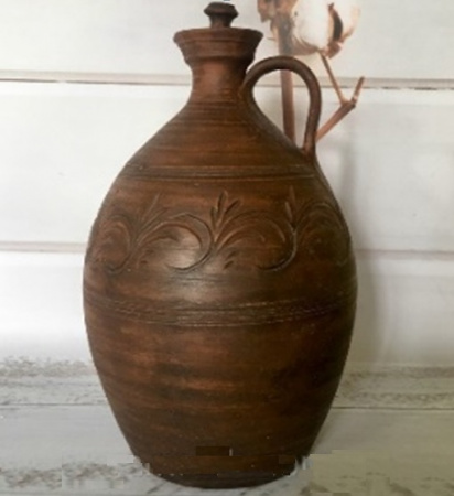 Штоф для вина из красной глины 1,2 л - 7856 ✅ базовая цена 104 грн. ✔ Опт ✔ Скидки ✔ Заходите! - Интернет-магазин ✅ Фортуна-опт ✅