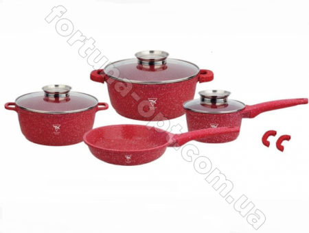 Набор посуды с мраморным покрытием Top Kitchen TK 00075 ✅ базовая цена $51.80 ✔ Опт ✔ Скидки ✔ Заходите! - Интернет-магазин ✅ Фортуна-опт ✅