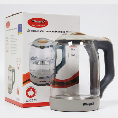 Электрочайник 1,8 л Wimpex - 2529 ✅ базовая цена $11.09 ✔ Опт ✔ Скидки ✔ Заходите! - Интернет-магазин ✅ Фортуна-опт ✅