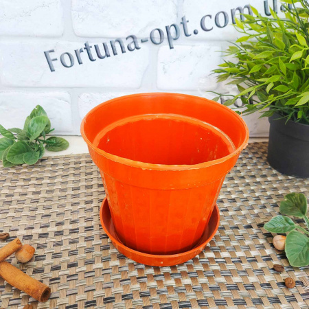 Горшок цветочный Классик №4 14*12 см белый/теракот 2936 ✅ базовая цена 25.98 грн. ✔ Опт ✔ Скидки ✔ Заходите! - Интернет-магазин ✅ Фортуна-опт ✅
