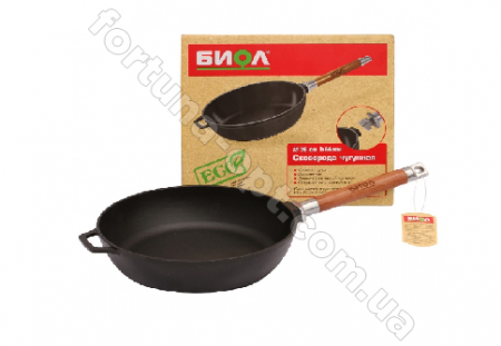 Глубокая чугунная сковорода Биол Классик 24 см со съемной ручкой 0324 ✅ базовая цена 549.08 грн. ✔ Опт ✔ Скидки ✔ Заходите! - Интернет-магазин ✅ Фортуна-опт ✅