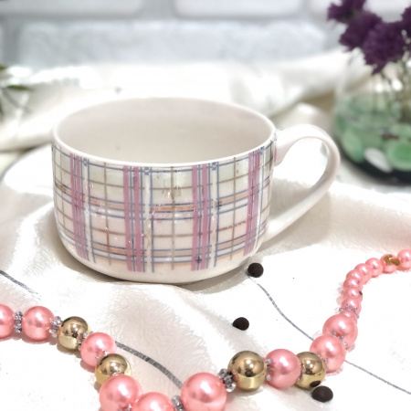 Чашка-супница 450 мл "Glaze клетка" 88087(Ст) ✅ базовая цена $2.60 ✔ Опт ✔ Скидки ✔ Заходите! - Интернет-магазин ✅ Фортуна-опт ✅