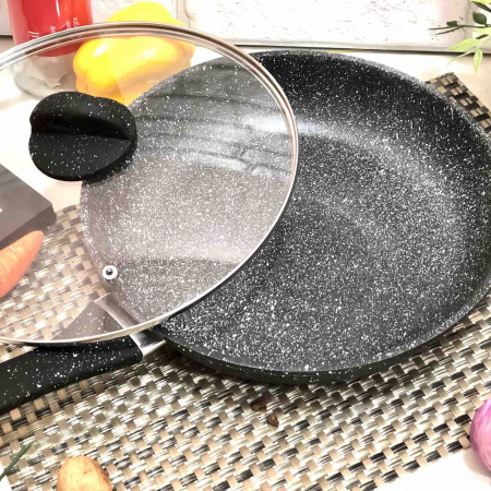 Сковорода с мраморным покрытием 28см А-плюс 1516 ✅ базовая цена $16.86 ✔ Опт ✔ Скидки ✔ Заходите! - Интернет-магазин ✅ Фортуна-опт ✅