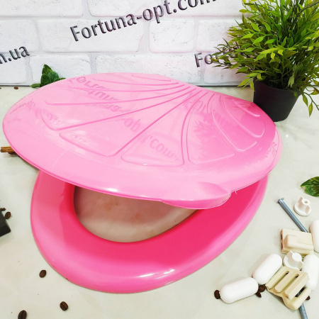 Крышка пластиковая на унитаз Украина розовая (З) 1312/12 ✅ базовая цена 155.40 грн. ✔ Опт ✔ Скидки ✔ Заходите! - Интернет-магазин ✅ Фортуна-опт ✅