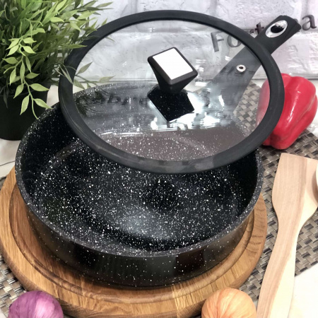 Сковорода с гранитным покрытием глубокая A-Plus - 1508 - 28 см ✅ базовая цена $22.93 ✔ Опт ✔ Скидки ✔ Заходите! - Интернет-магазин ✅ Фортуна-опт ✅