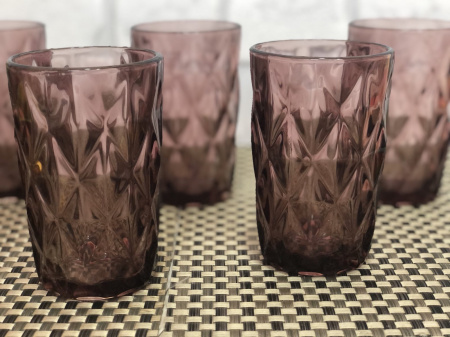 Стакан 350 гр Purple Red 6 шт/наб A-Plus - 9014  ✅ базовая цена $11.30 ✔ Опт ✔ Скидки ✔ Заходите! - Интернет-магазин ✅ Фортуна-опт ✅