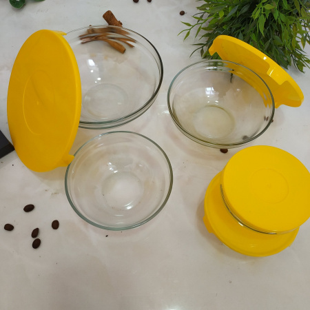 Судочки стекло с крышкой Frico FRU - 432 - 5 пр ✅ базовая цена $3.65 ✔ Опт ✔ Скидки ✔ Заходите! - Интернет-магазин ✅Фортуна-опт ✅