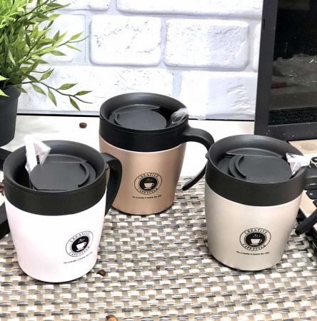 Термокружка с ложкой 330мл Benson -130 ➜ фото ➜ розн цена $5.97 - Интернет-магазин ✅ Fortuna-opt.com.ua. ✅