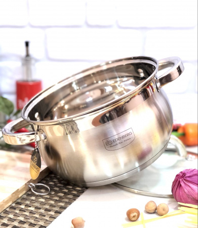 Кастрюля с 5-ти слойным дном Edenberg EB - 3725 - 3,9 л ✅ базовая цена $14.34 ✔ Опт ✔ Скидки ✔ Заходите! - Интернет-магазин ✅ Фортуна-опт ✅