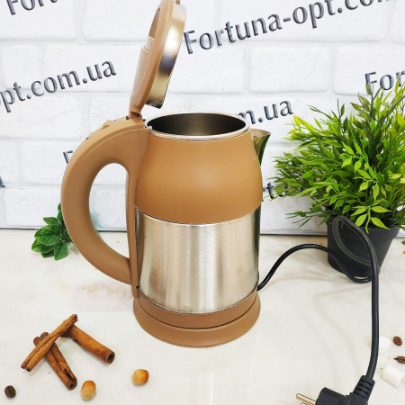 Чайник электрический пластик+нержавейка 2 л Kitchen - 0005 ✅ базовая цена $10.47 ✔ Опт ✔ Скидки ✔ Заходите! - Интернет-магазин ✅ Фортуна-опт ✅