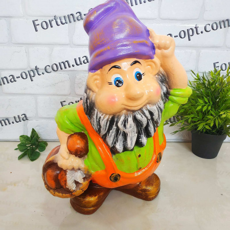  Гном с корзиной керамический 1705 ✅ базовая цена 488.40 грн. ✔ Опт ✔ Скидки ✔ Заходите! - Интернет-магазин ✅ Фортуна-опт ✅